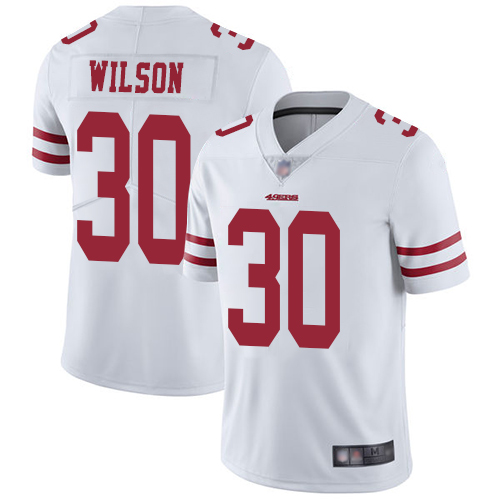 San Francisco 49ers Limited White Men Jeff Wilson Road NFL Jersey #30 Vapor Untouchable->women nfl jersey->Women Jersey